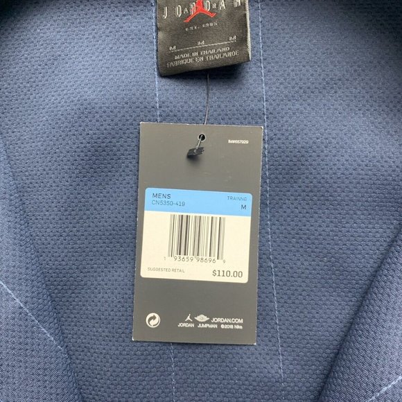 Nike Air Jordan Full-Zip Basketball Jacket Blue Men’s size Medium NEW CN5350-419 - Picture 6 of 10